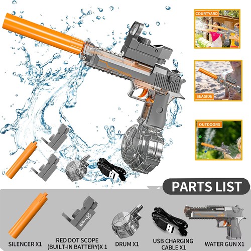 Electric water gun feet - gun,